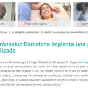 Nota de prensa próteis de rodilla personalizada_Hospital Quirónsalud Barcelona_Dr. Lluís Puig Verdié