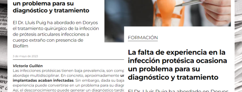 infección protésica diagnóstico y tratamiento por el Dr. Lluís Puig Verdié experto y jefe de la unidad de patología séptica del Hospital Quriónsalud Barcelona